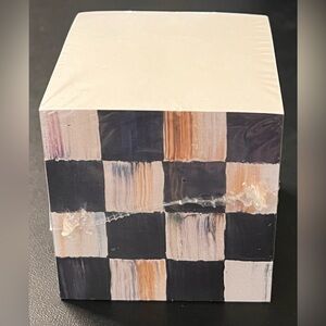 MacKenzie-Childs brand new in plastic adorable Courtly Check sticky note pad.